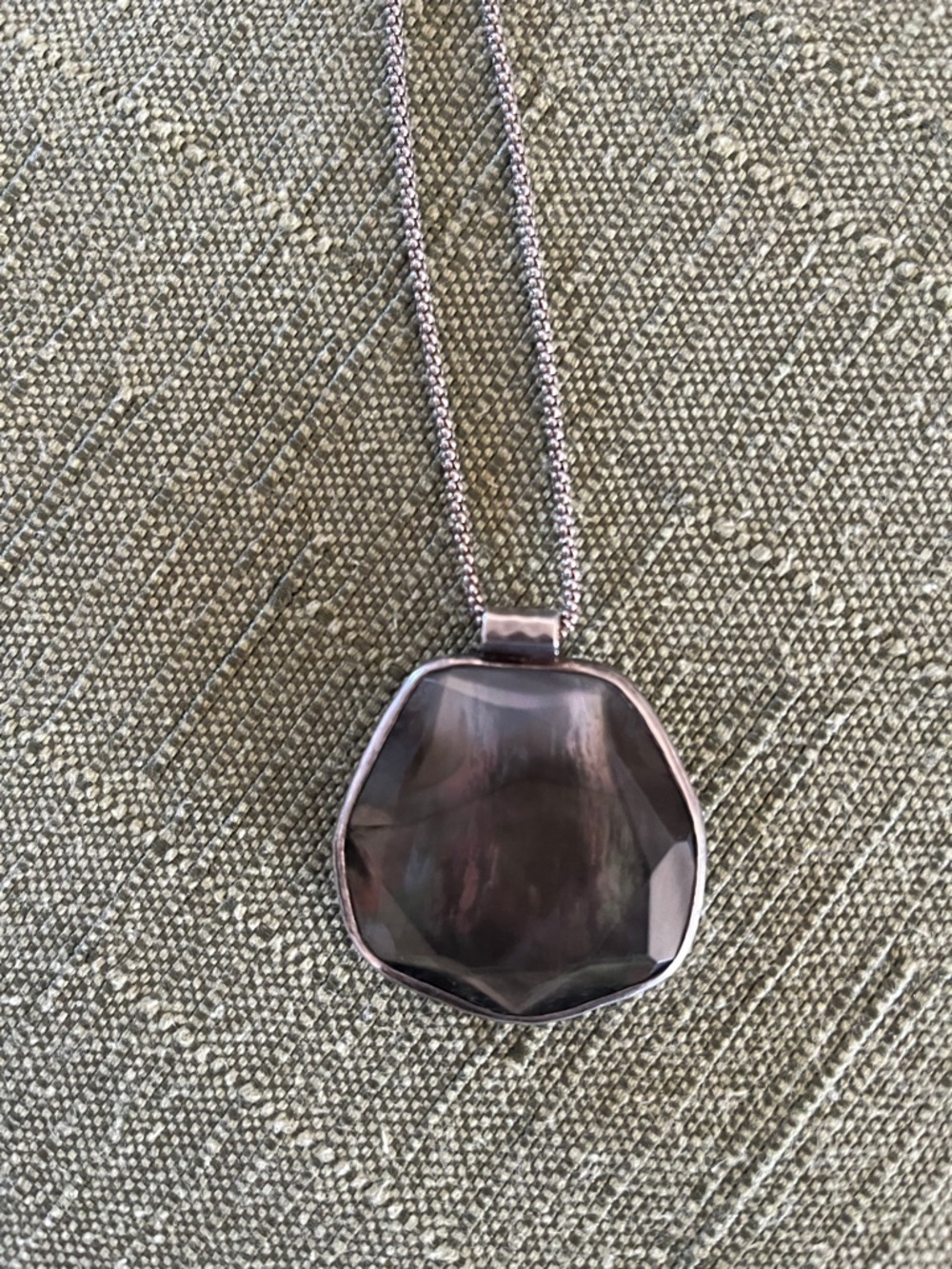 Silpada Green-Teal Stone Pendant Necklace - Picture 4 of 5